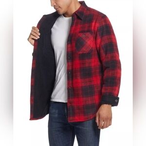 Weatherproof Vintage Men's Sherpa Lined Polar Fleece Shirt Jacket Shacket Medium